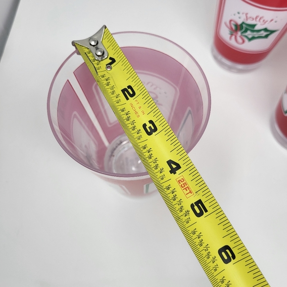 Bundle of 4 Tumblers Hard Plastic Reusable Holiday Christmas 16 oz - Picture 5 of 6